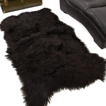 Black Quad Icelandic Rug