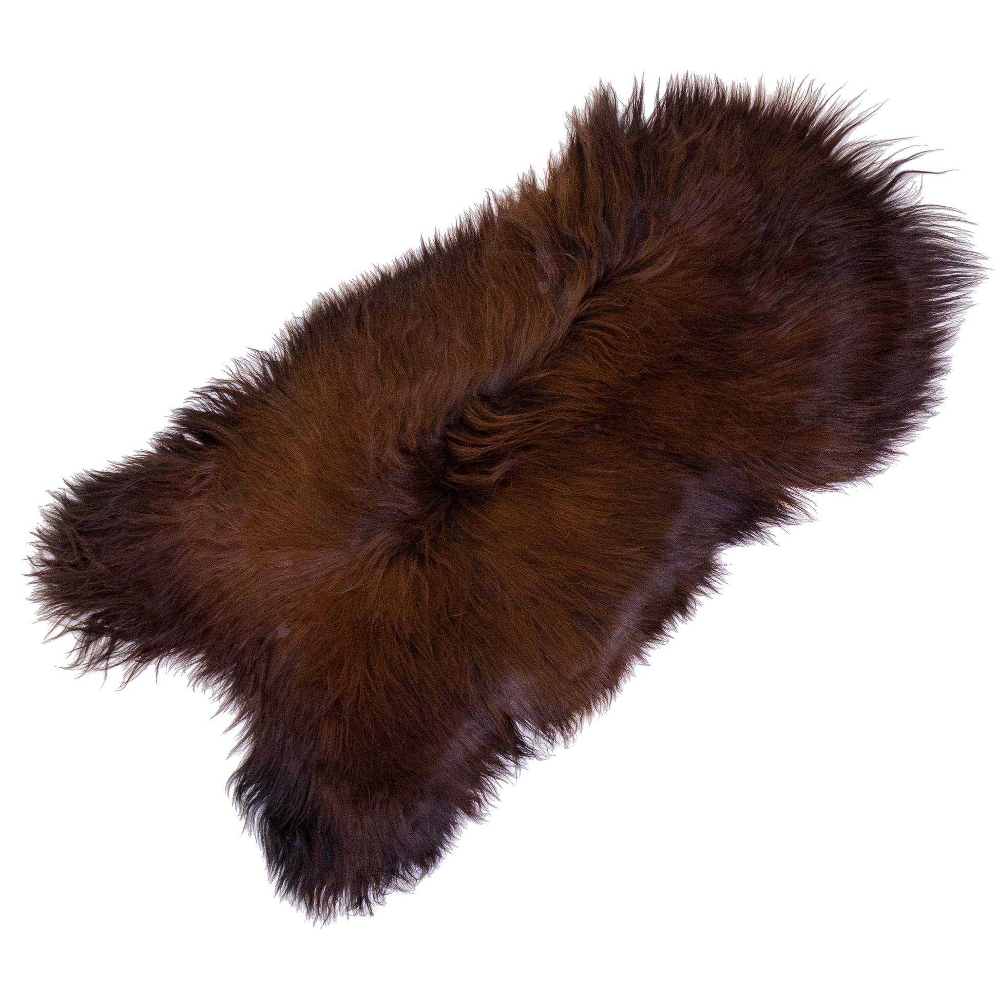 Black Lightened to Auburn Icelandic Sheepskin