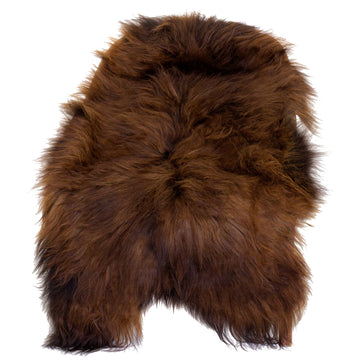 Black Lightened to Auburn Icelandic Sheepskin