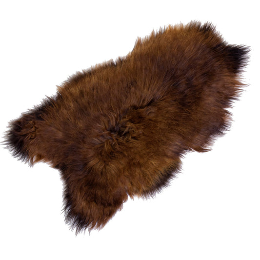 Black Lightened to Auburn Icelandic Sheepskin