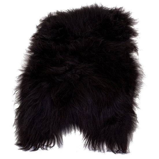 Black with Stray Gray Icelandic Sheepskin