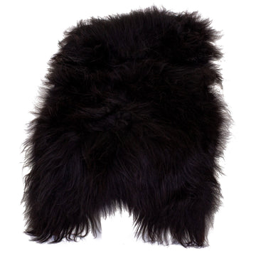 Black with Stray Gray Icelandic Sheepskin