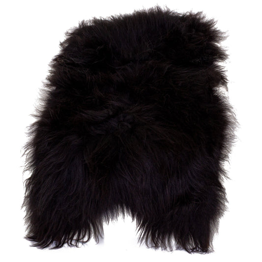 Black with Stray Gray Icelandic Sheepskin