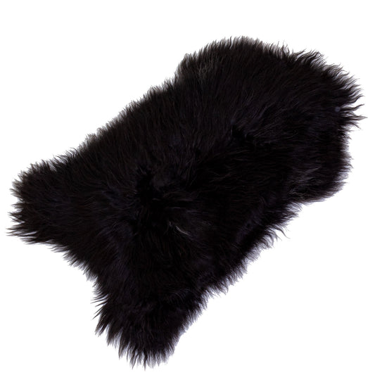 Black with Stray Gray Icelandic Sheepskin