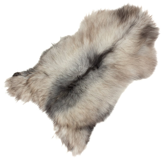 Black Gray Icelandic Sheepskin Rug