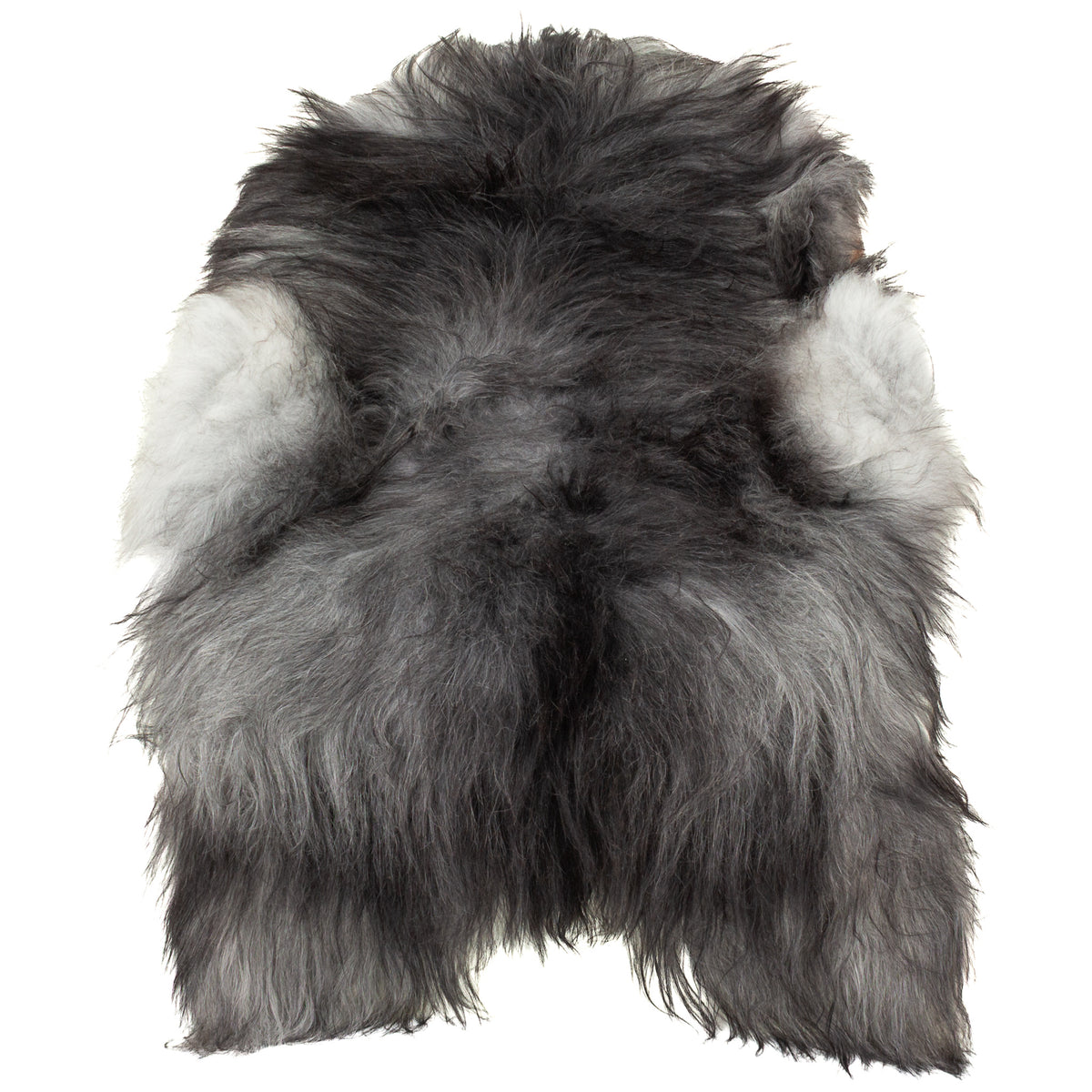 Black w Gray Icelandic Sheepskin
