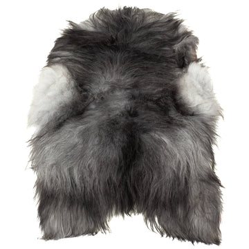 Black w Gray Icelandic Sheepskin