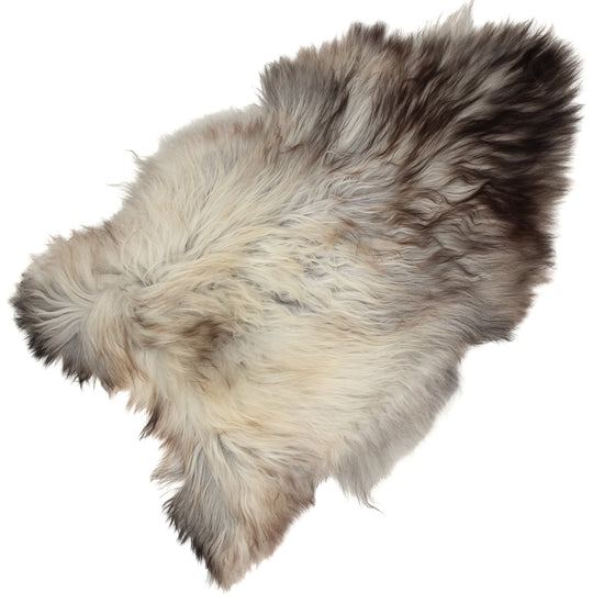 Black Gray Ivory White Icelandic Sheepskin Rug