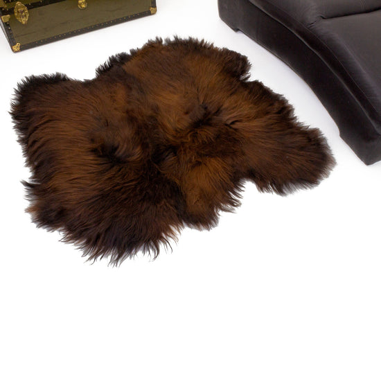 Black Lightened to Auburn Double Side-Sd Icelandic Sheepskin