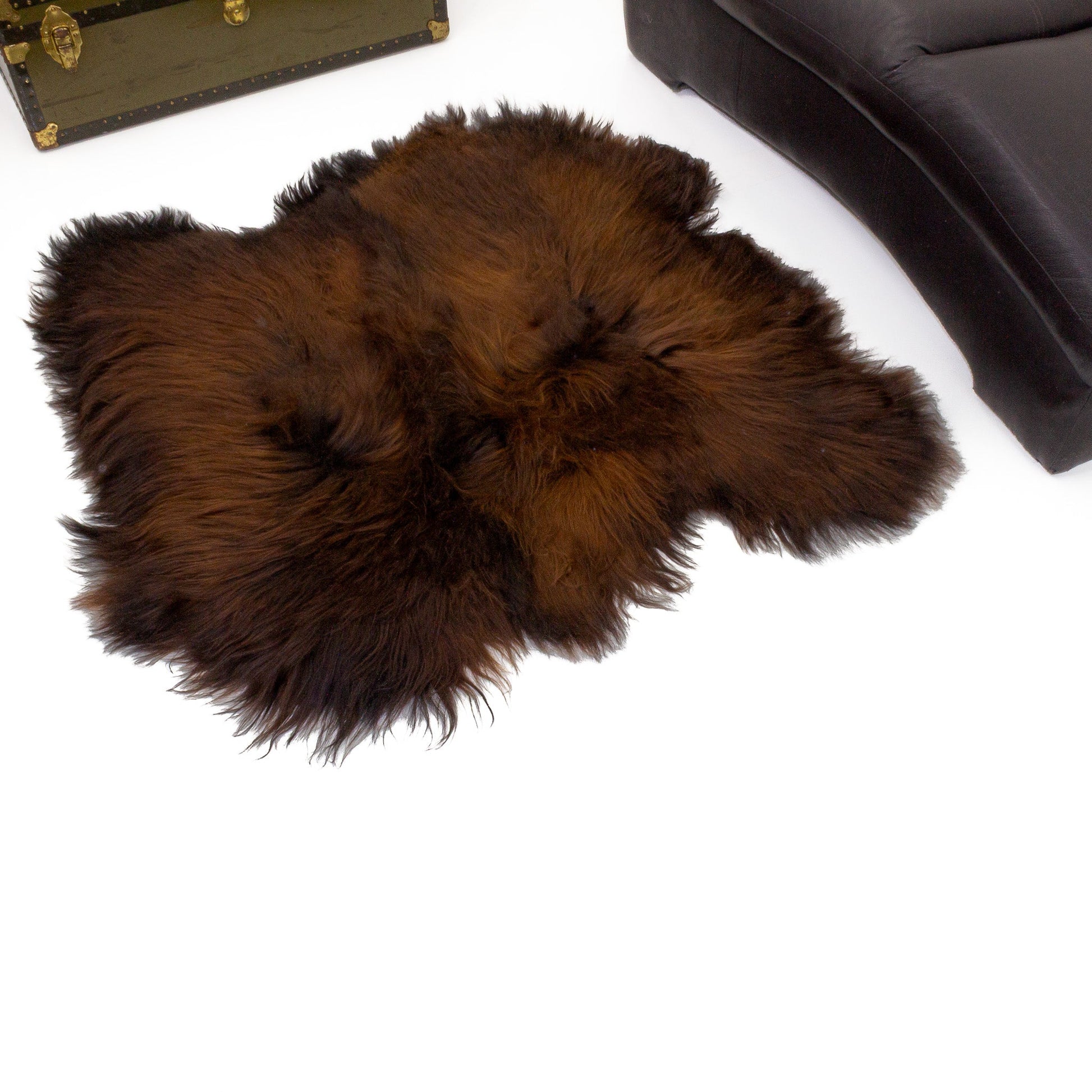 Black Lightened to Auburn Double Side-Sd Icelandic Sheepskin