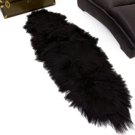 Black Double End-End Icelandic Sheepskin