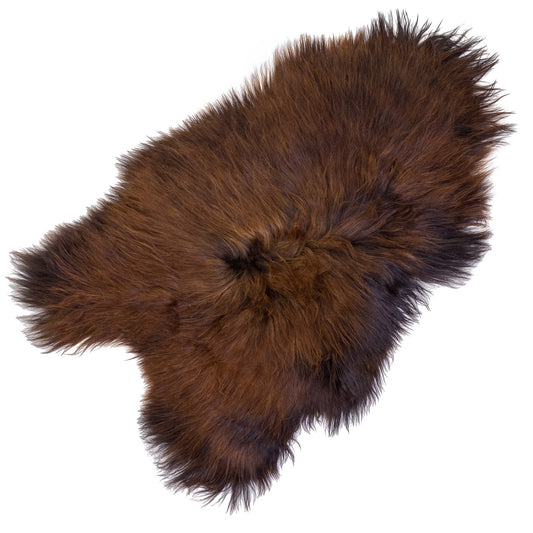 Black Lightened to Auburn Icelandic Sheepskin