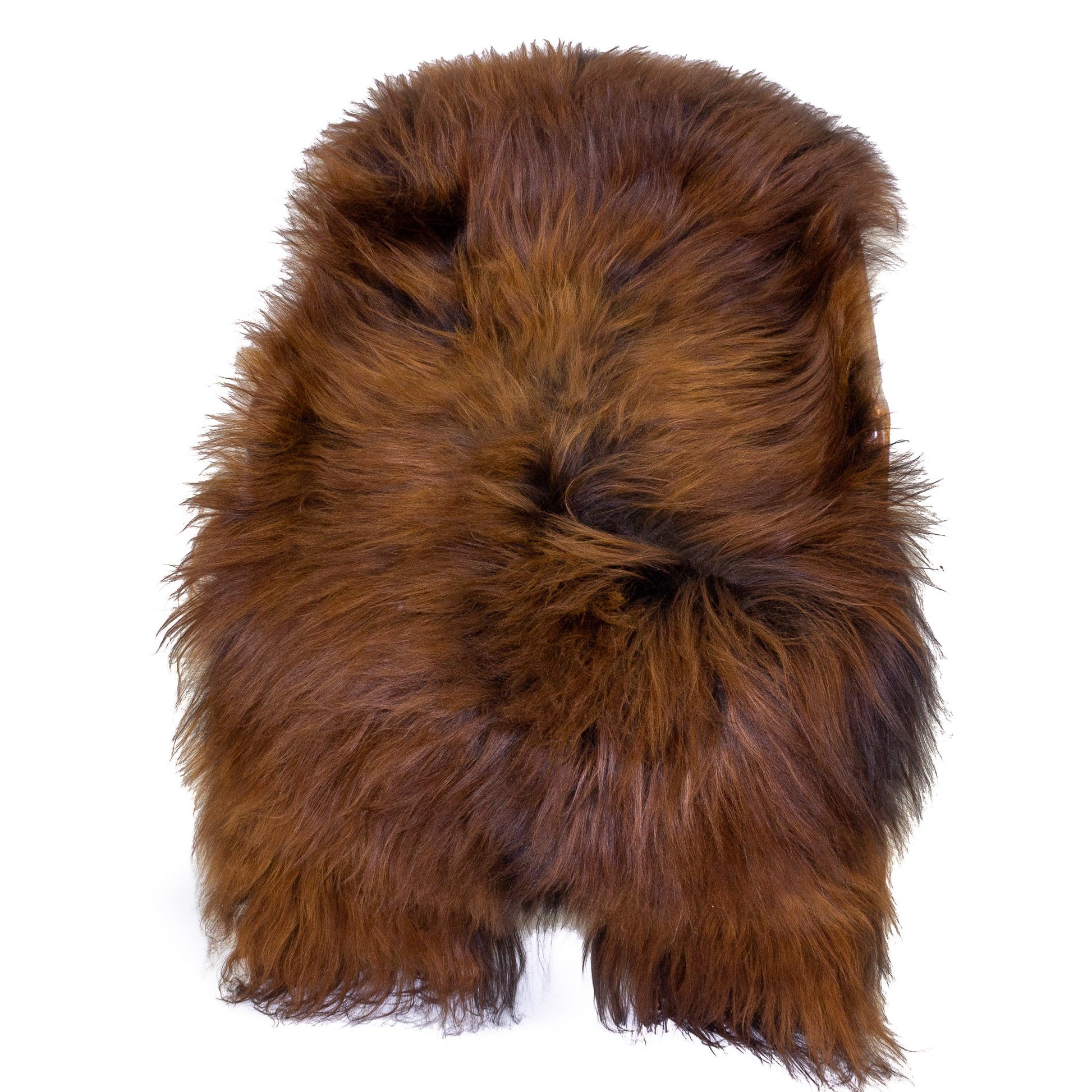Black Lightened to Auburn Icelandic Sheepskin