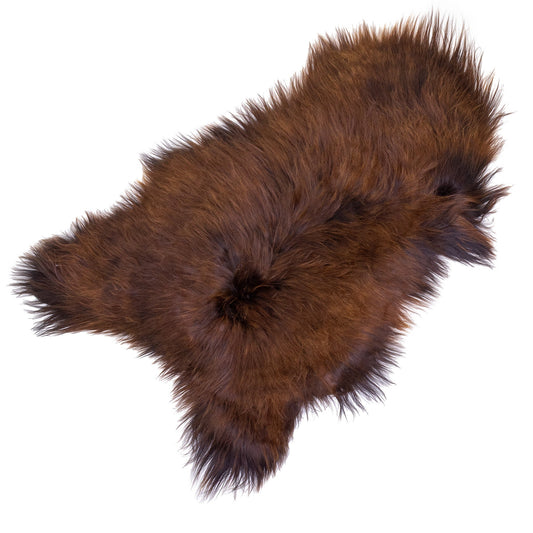 Black Lightened to Auburn Icelandic Sheepskin