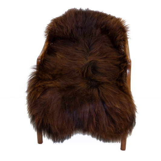 Black Lightened to Auburn Icelandic Sheepskin
