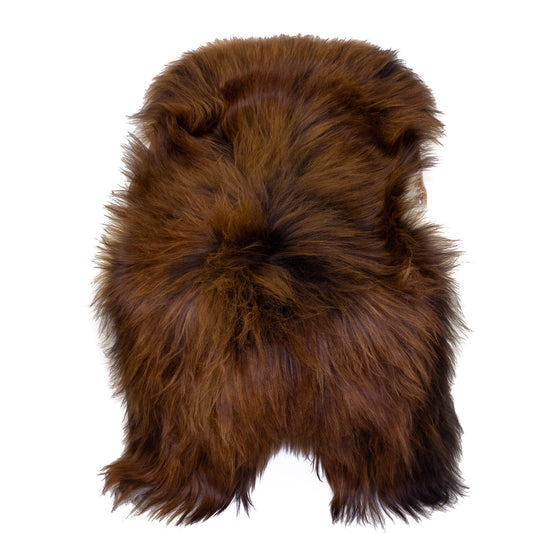 Large Black Lightened to Auburn Icelandic Sheepskin