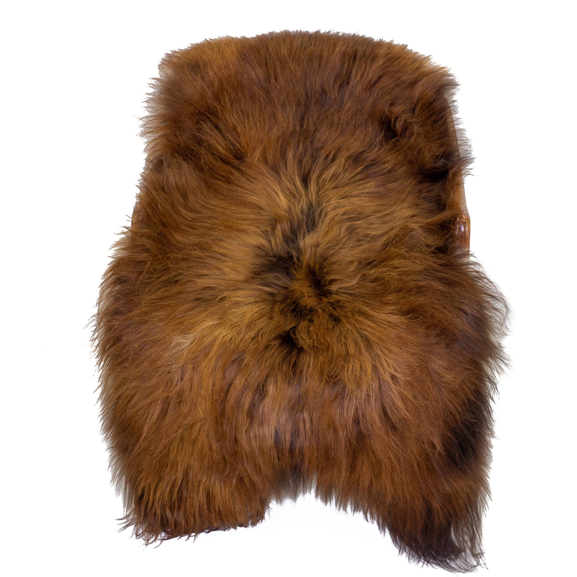 Large Black Lightened to Auburn Icelandic Sheepskin