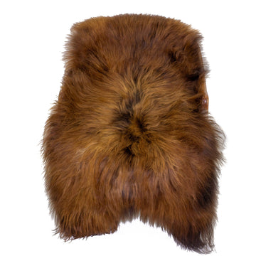 Large Black Lightened to Auburn Icelandic Sheepskin