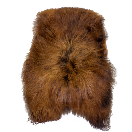 Large Black Lightened to Auburn Icelandic Sheepskin