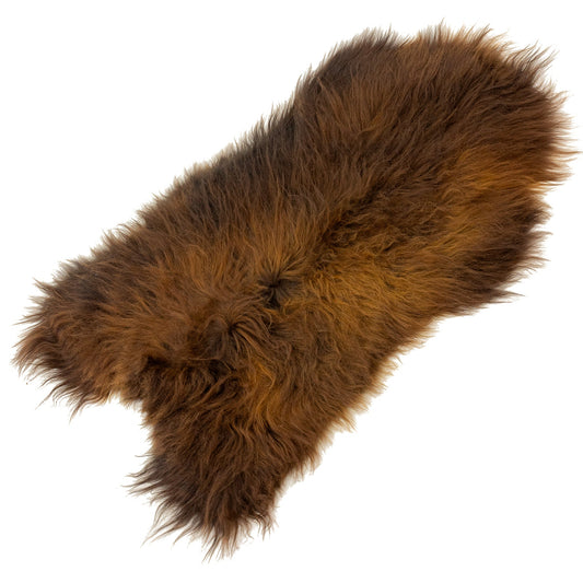 Black Lightened to Auburn Icelandic Sheepskin