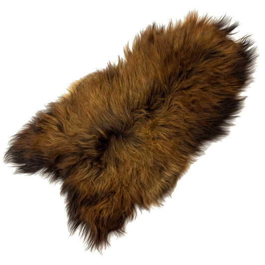 Black Lightened to Auburn Icelandic Sheepskin