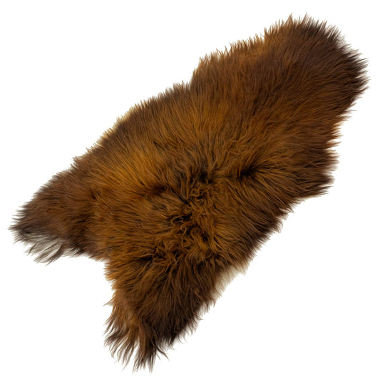 Black Lightened to Auburn Icelandic Sheepskin