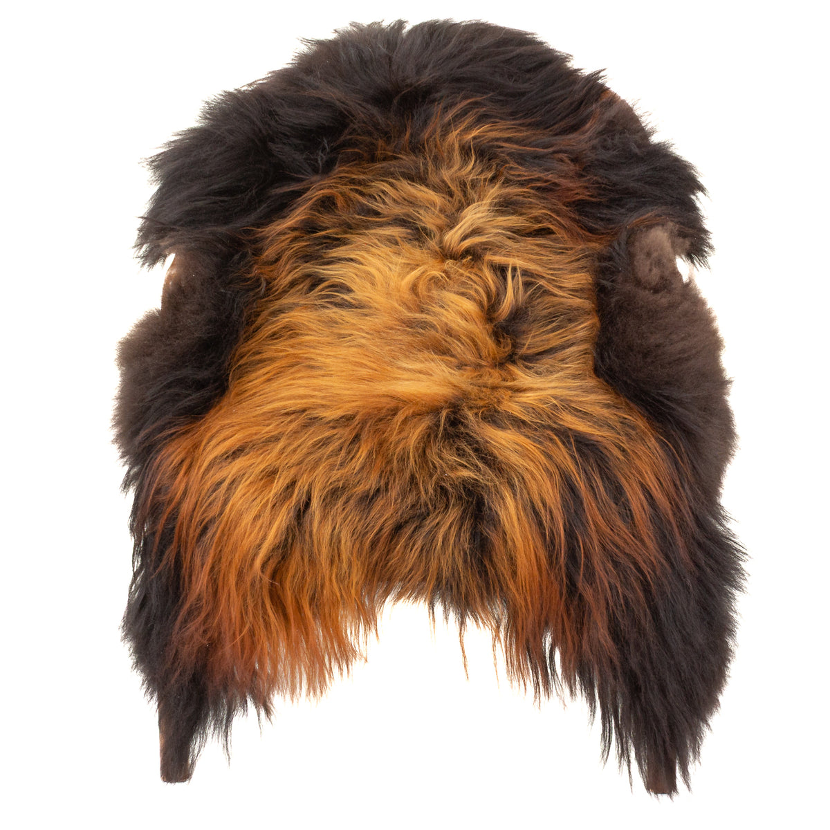 Black Lightened to Auburn Icelandic Sheepskin