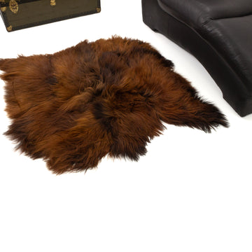 Black Lightened to Auburn Double Side-Side Icelandic Sheepskin
