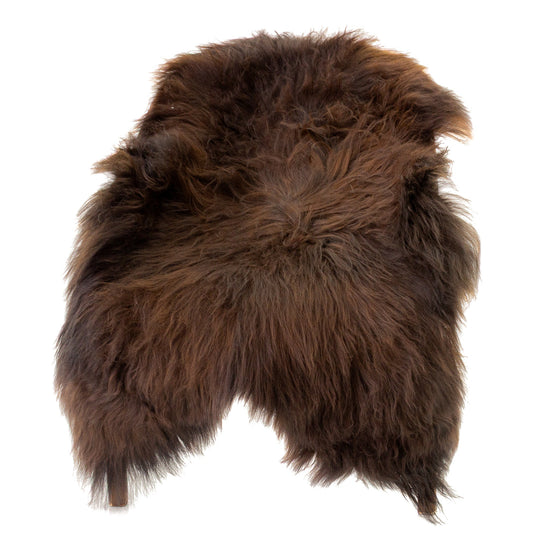 Black Slightly Lightened to Auburn Icelandic Sheepskin