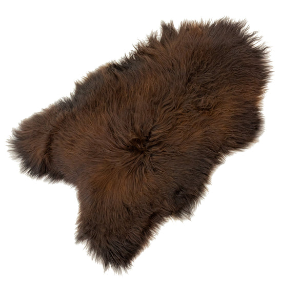 Black Slightly Lightened to Auburn Icelandic Sheepskin