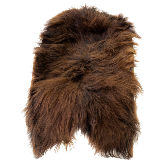 Black Slightly Lightened to Auburn Icelandic Sheepskin