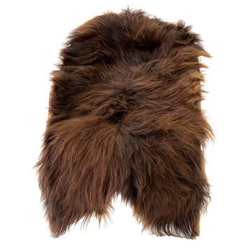 Black Slightly Lightened to Auburn Icelandic Sheepskin
