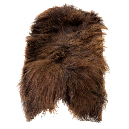 Black Slightly Lightened to Auburn Icelandic Sheepskin