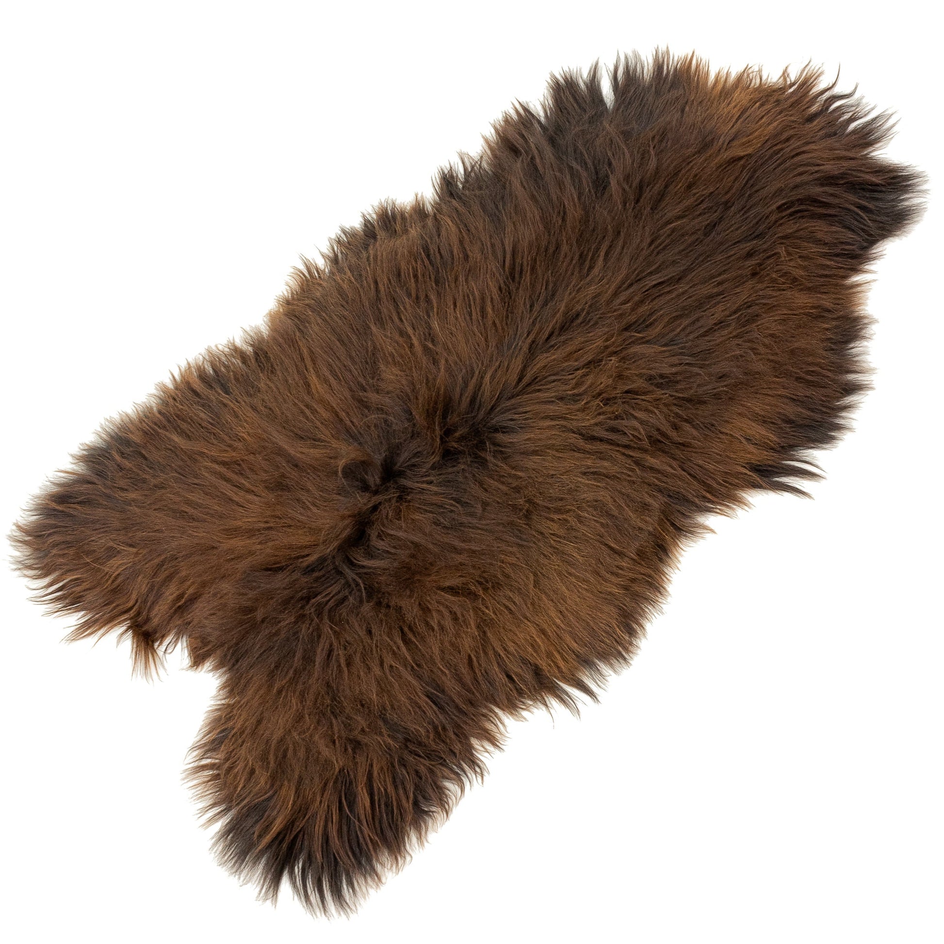 Black Slightly Lightened to Auburn Icelandic Sheepskin