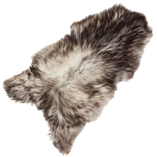 Black White Gray Icelandic Sheepskin Rug