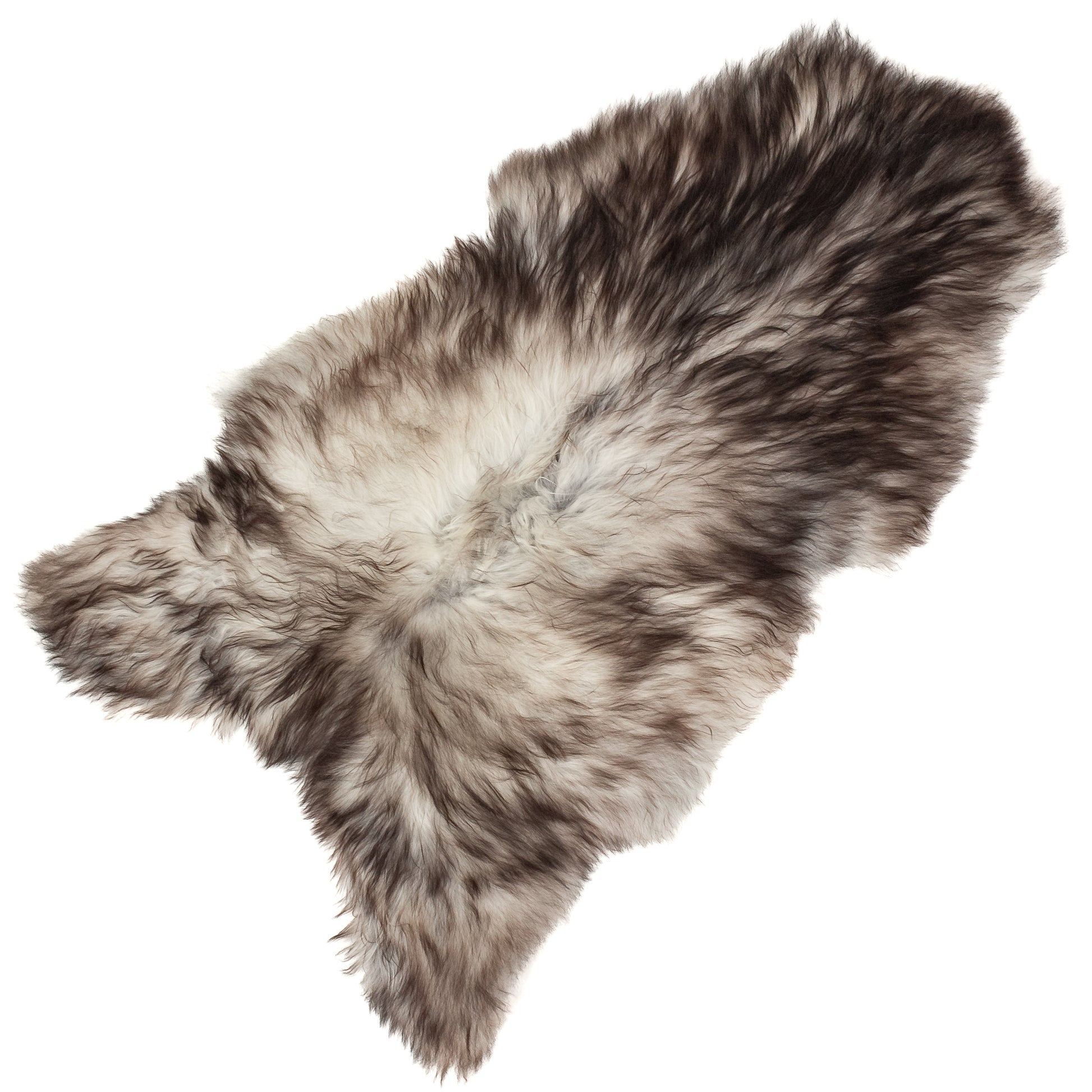 Black White Gray Icelandic Sheepskin Rug