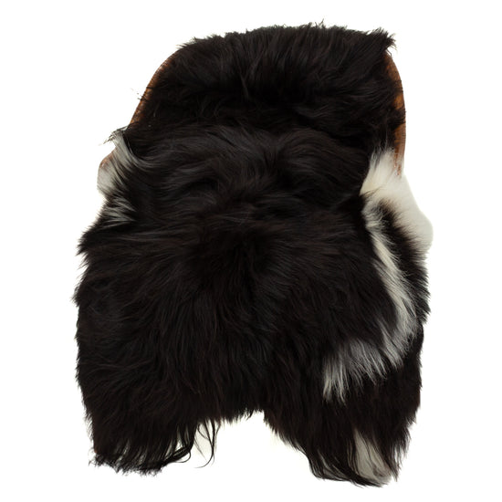 Black w Some White Icelandic Sheepskin