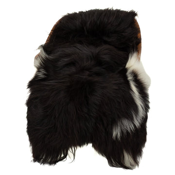 Black w Some White Icelandic Sheepskin