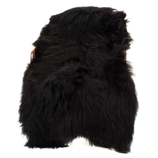 Black w Some White Icelandic Sheepskin