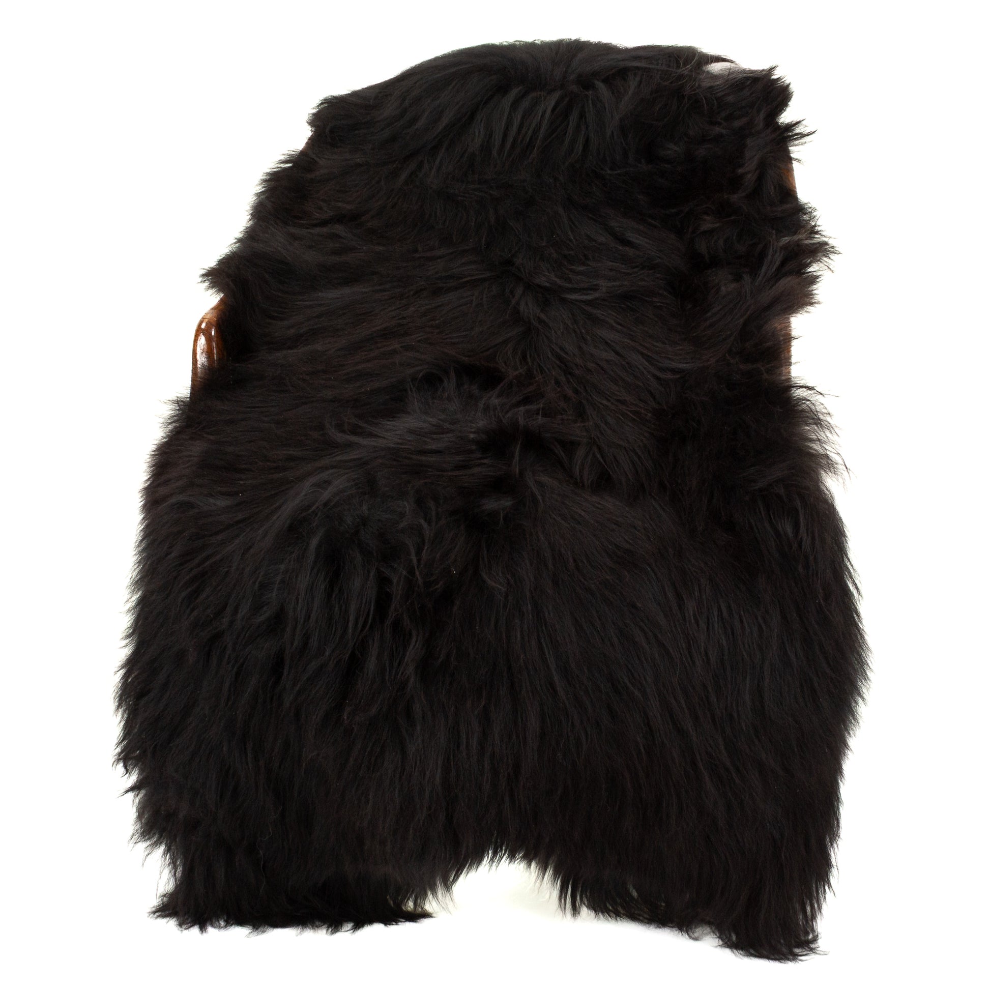 Black w Some White Icelandic Sheepskin
