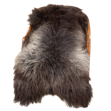 Blackish Brown with Silver Gray Sheepskin