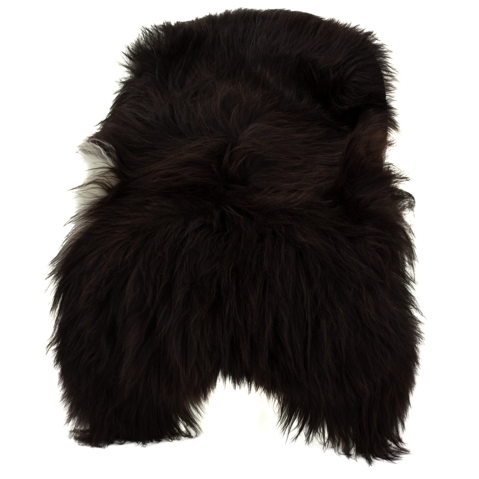 Blackish Brown w Some White Icelandic Sheepskin