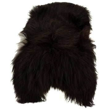 Blackish Brown w Some White Icelandic Sheepskin
