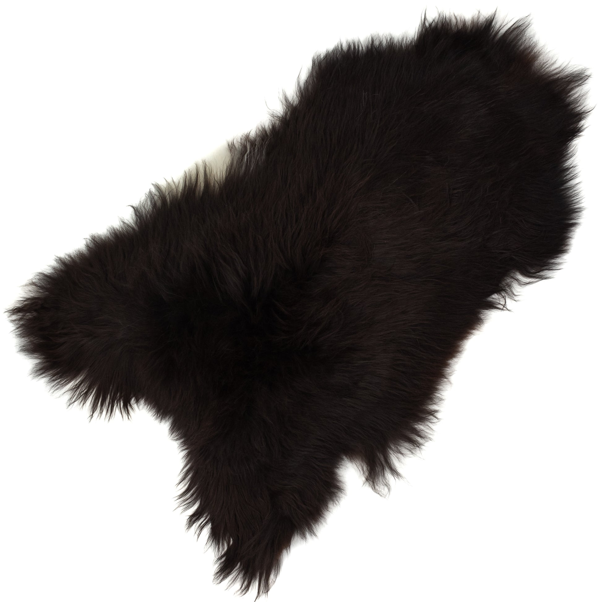 Blackish Brown w Some White Icelandic Sheepskin Rug