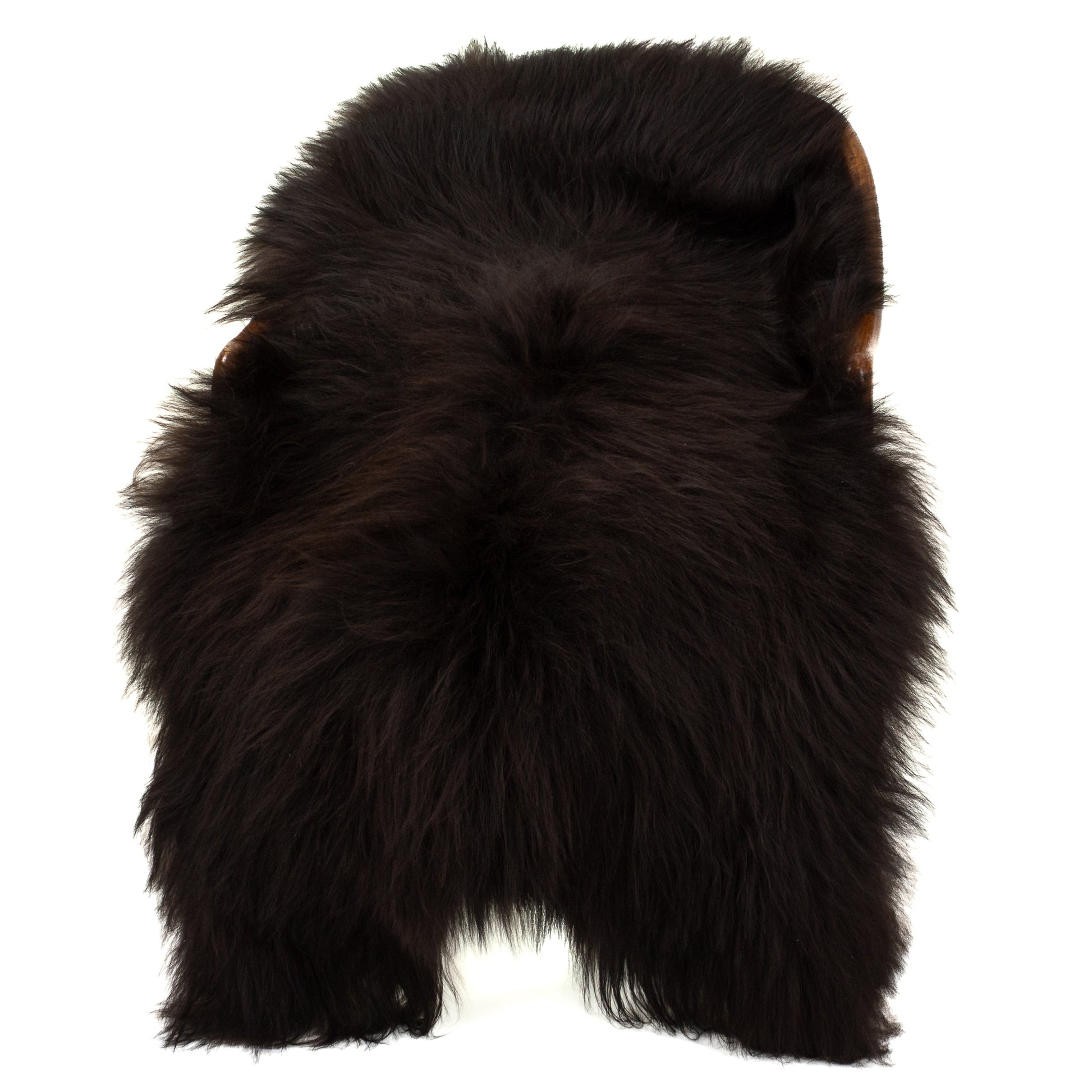 Blackish Brown w Some White Icelandic Sheepskin