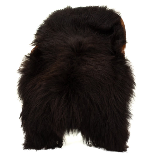Blackish Brown w Some White Icelandic Sheepskin
