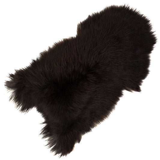 Blackish Brown w Some White Icelandic Sheepskin Rug