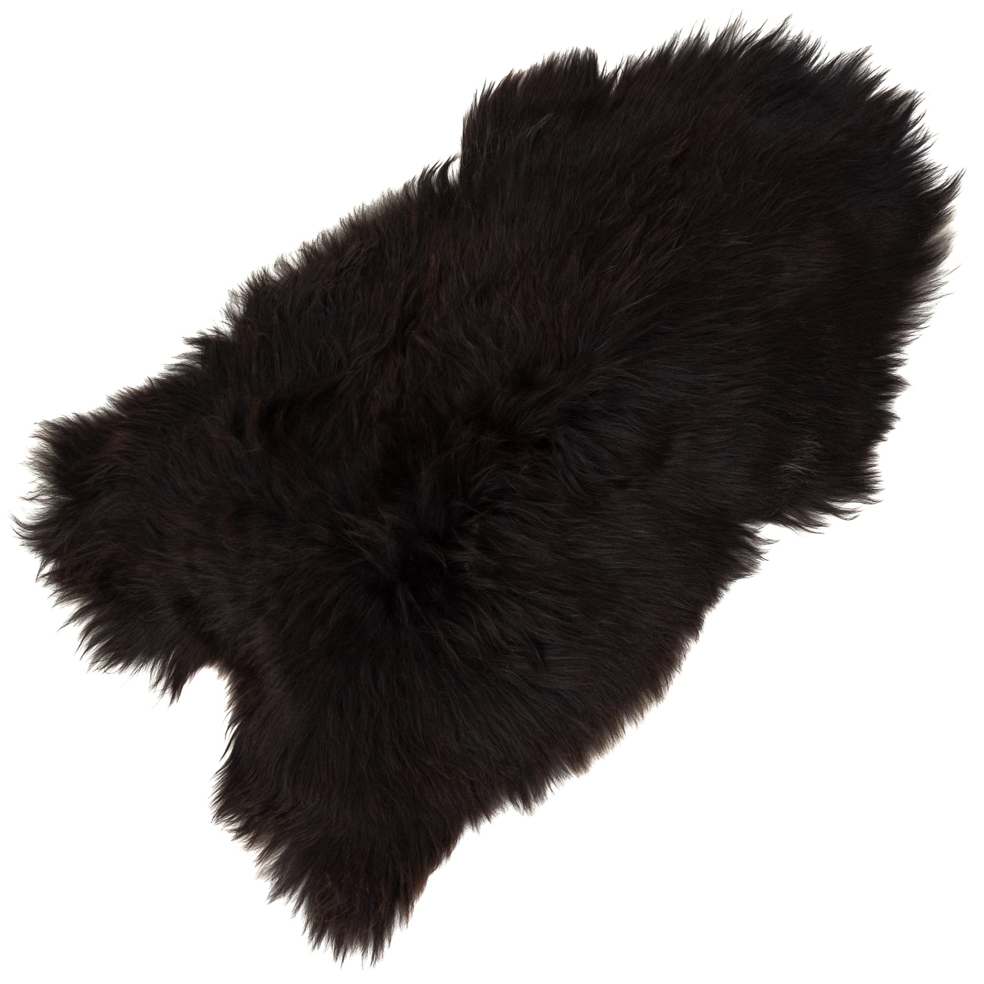 Blackish Brown w Some White Icelandic Sheepskin Rug