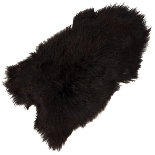Blackish Brown w Some White Icelandic Sheepskin Rug