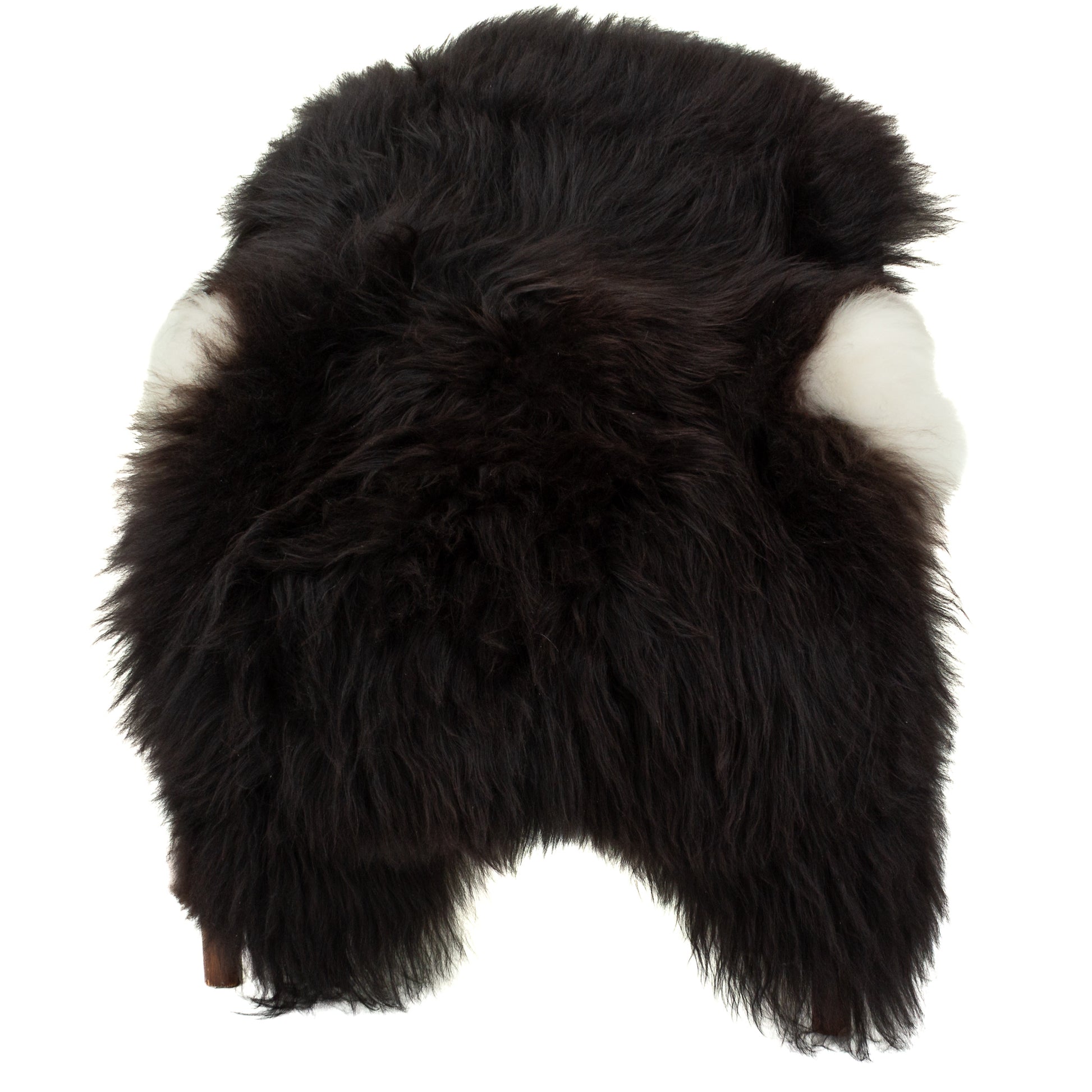 Blackish Brown w Some White on Sides Icelandic Sheepskin